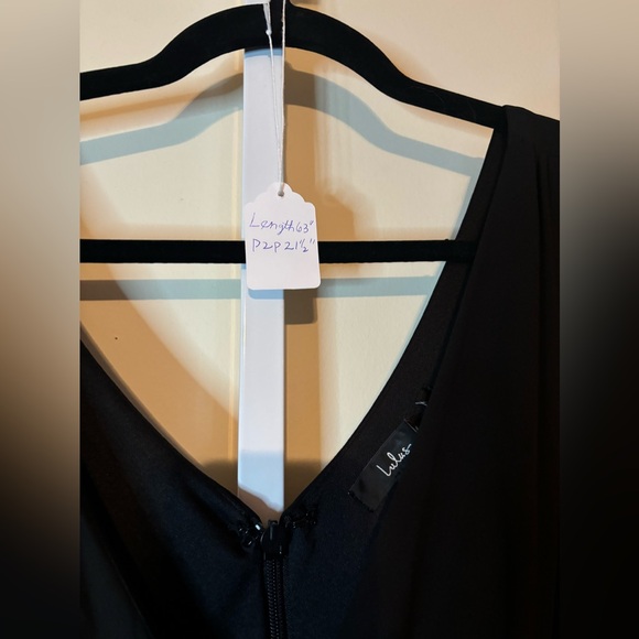 Lulus Dress-Thoughts of Hue Black Surplice Maxi - Picture 15 of 16